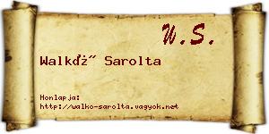 Walkó Sarolta névjegykártya