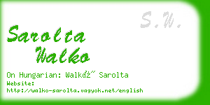 sarolta walko business card